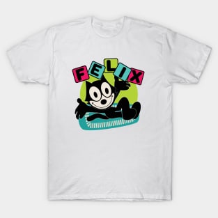 Felix Cat Comics Retro Future Atomic Age TV in Joyful Design T-Shirt